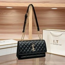 Luxury Genuine Leather Women’s Quilted Chain Bag – 2025 New Crossbody Small Square Bag