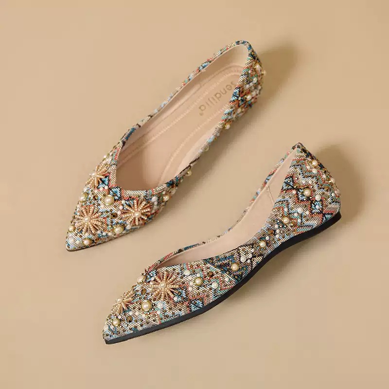 Niche Design Retro Flats for Women – Fairy Style 2025