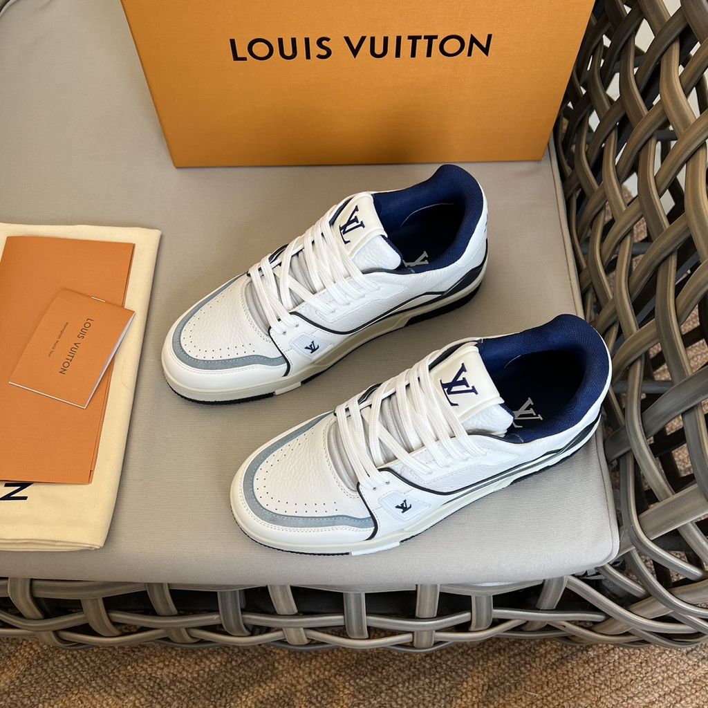 Premium LV 1:1 White Cement Sneakers Unisex Luxury-Inspired Design