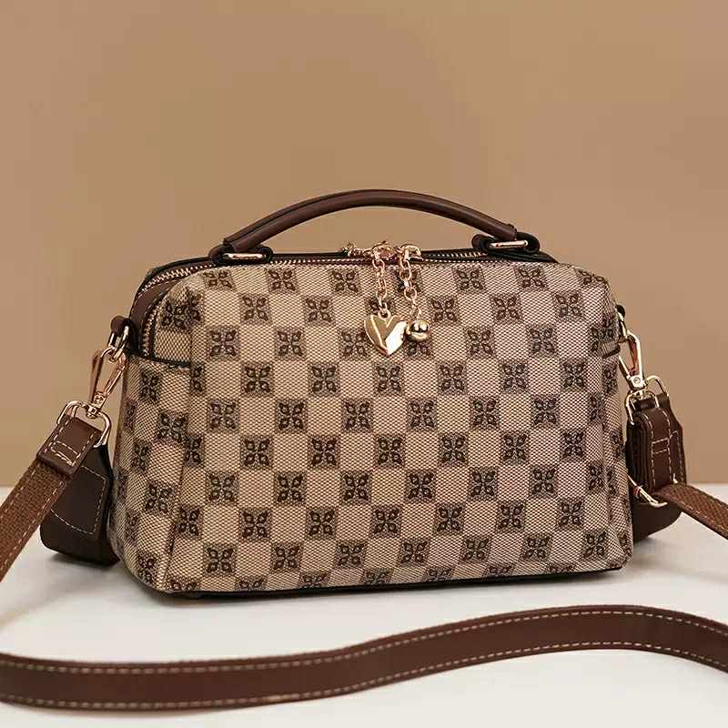 Elegant Vintage Women’s Handbag 2025 | PVC Shoulder & Crossbody Bag | Fashion Mom Tote Bag