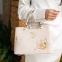 Elegant Lotus Embroidered Tote Bag | 2025 Chinese-Inspired Women’s Handbag | Classic Fashion Gift for Mom