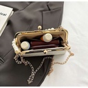 Elegant | Handmade | Vintage Glamour Chinese-Style | Embroidered Pearl Handle Bag