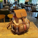 2025 Genuine Leather | Checkered Backpack