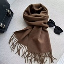 100% Wool Solid Color Scarf । Warm Winter Scarf for Men & Women