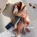 100% Australian Wool Simple Plaid Scarf | Premium Warm Winter Scarf for Women & Couple