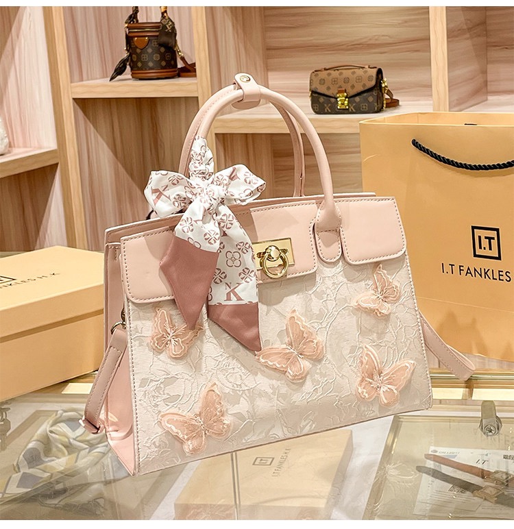 Butterfly Embroidery Leather | Tote Bag for Women | Handbag, Shoulder & Crossbody Bag