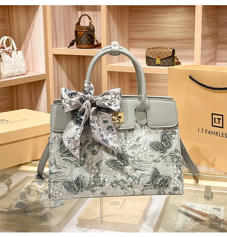 Butterfly Embroidery Leather | Tote Bag for Women | Handbag, Shoulder & Crossbody Bag