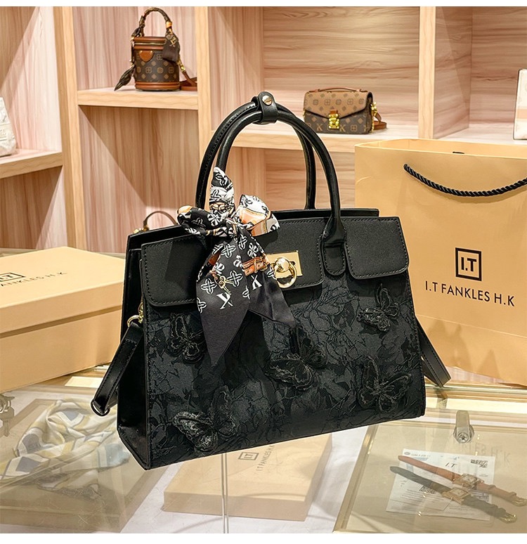 Butterfly Embroidery Leather | Tote Bag for Women | Handbag, Shoulder & Crossbody Bag