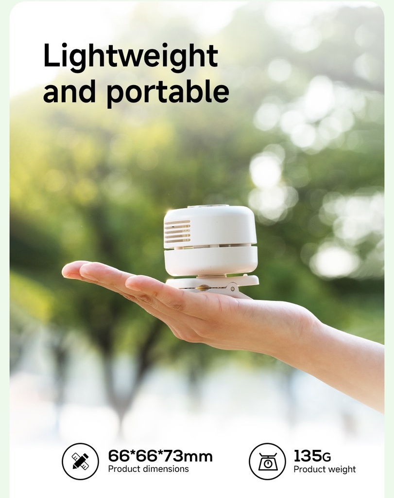 Portable Neck Cooling Fan Mini Clip Fan Rechargeable Handheld Cooling Fan