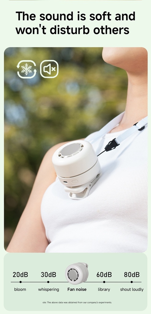 Portable Neck Cooling Fan Mini Clip Fan Rechargeable Handheld Cooling Fan