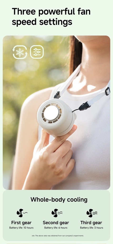 Portable Neck Cooling Fan Mini Clip Fan Rechargeable Handheld Cooling Fan