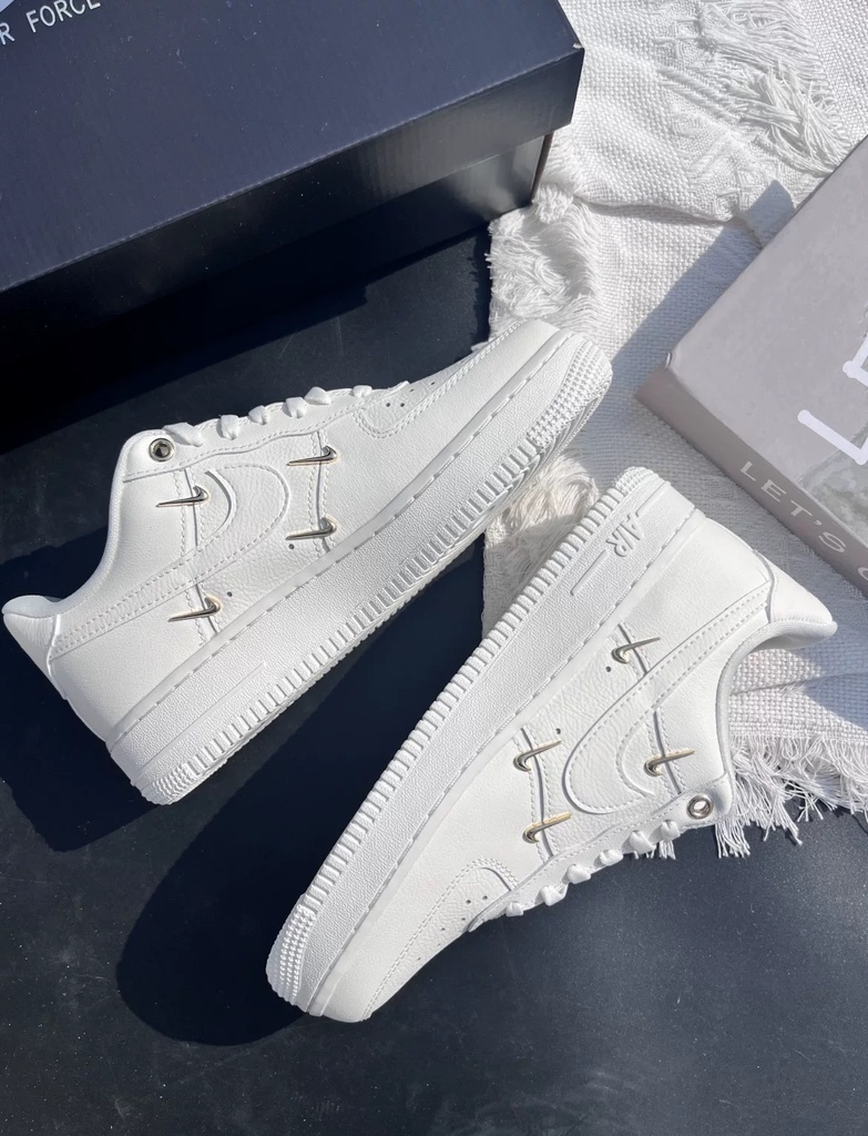 Nike Air Force 1 Low Mini Swoosh Black & Cream | Man/Women Sneakers