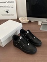 Nike Air Force 1 Low Mini Swoosh Black & Cream | Man/Women Sneakers