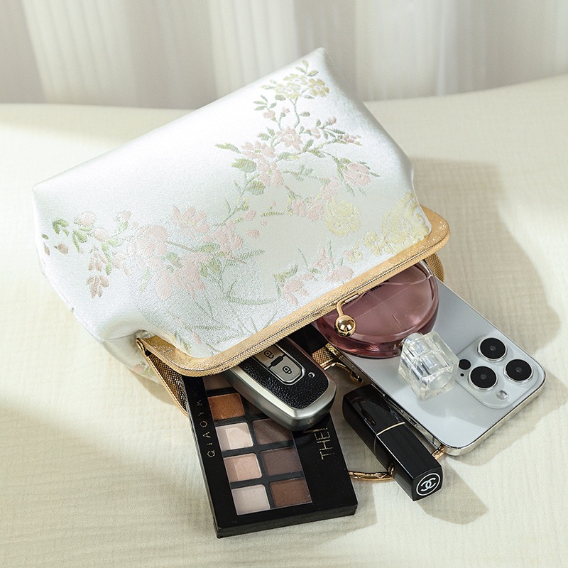 Style Silk Embroidered | Dumpling Handbag for Women