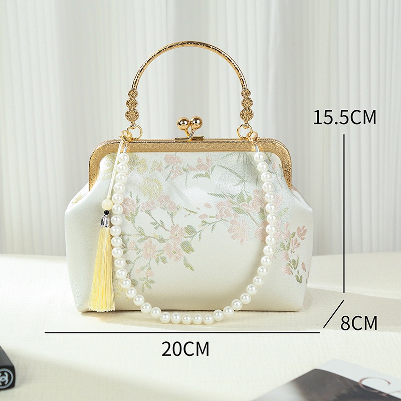 Style Silk Embroidered | Dumpling Handbag for Women