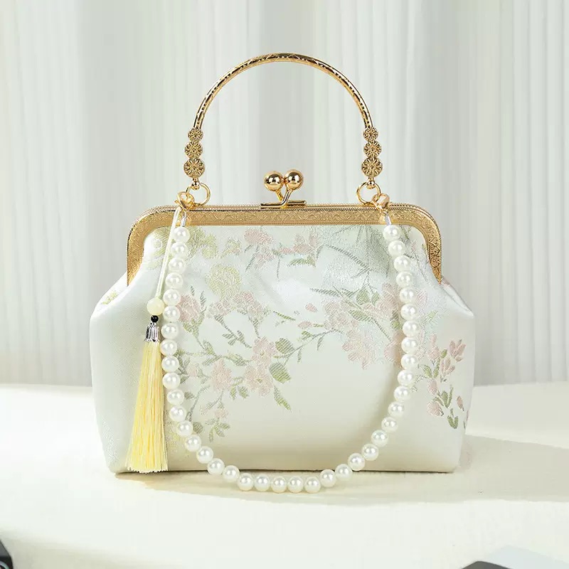 Style Silk Embroidered | Dumpling Handbag for Women