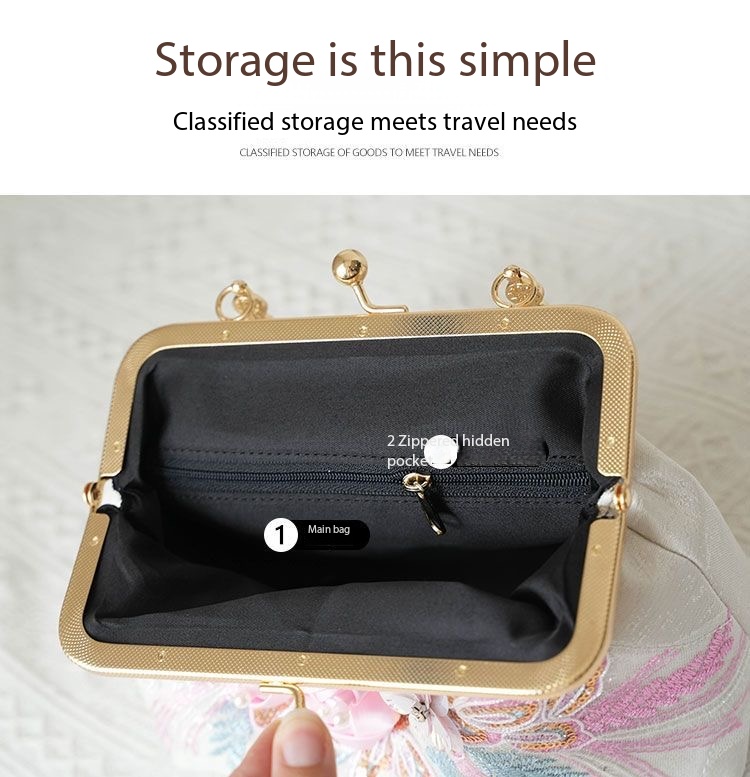 Luxury Chinese Embroidered Floral Handbag for Women | Vintage Party Bag
