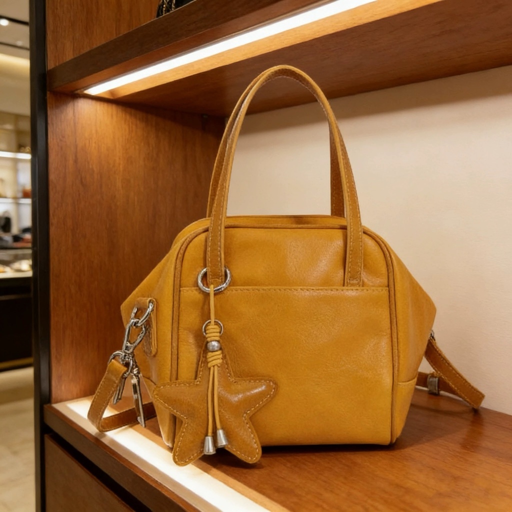 Vintage Waxed Leather Tote Bag for Women | Large Capacity Commuter Handbag