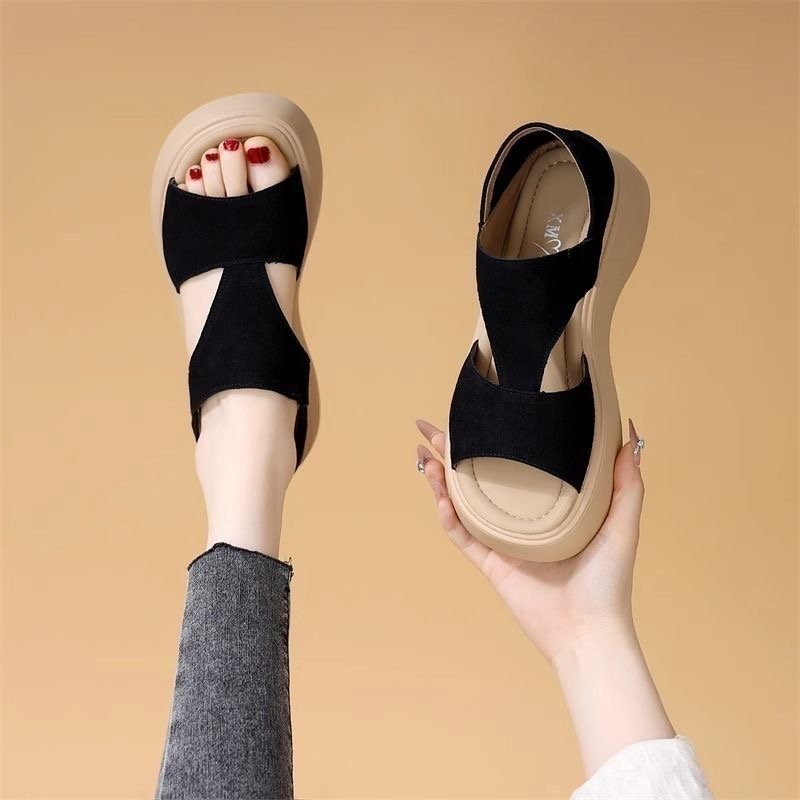 Women’s Open-Toe Platform Sandals – Comfortable, Non-Slip, Slip-On Summer Style