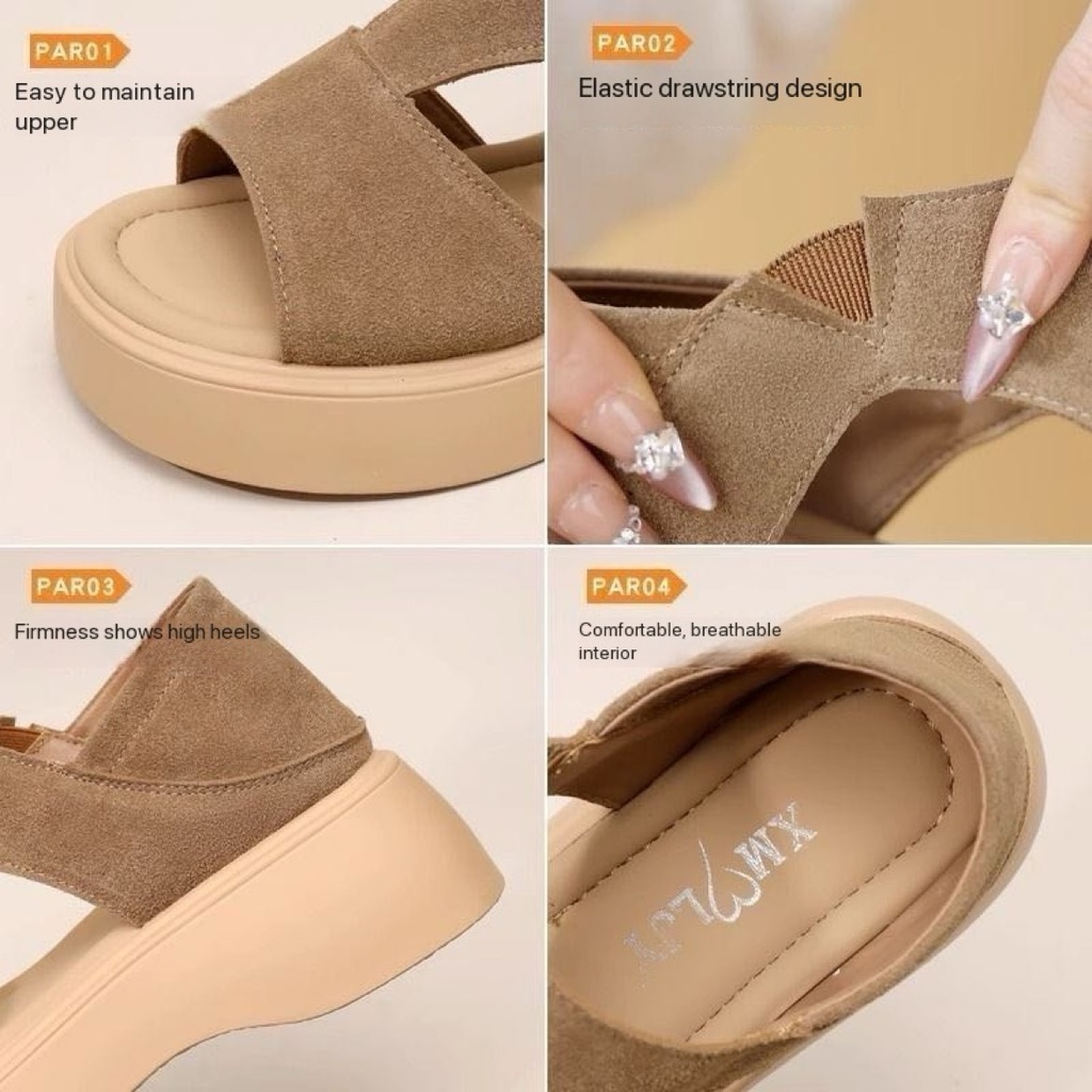 Women’s Open-Toe Platform Sandals – Comfortable, Non-Slip, Slip-On Summer Style