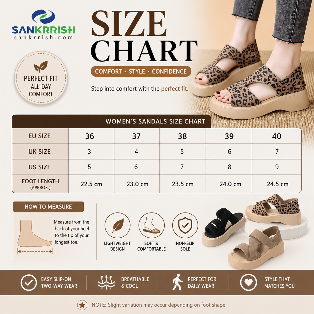 Women’s Open-Toe Platform Sandals – Comfortable, Non-Slip, Slip-On Summer Style