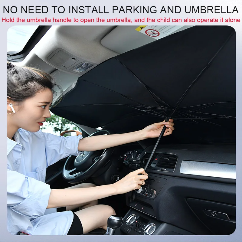 SunGuard Shade™ Umbrella-Style Car Windshield Cover