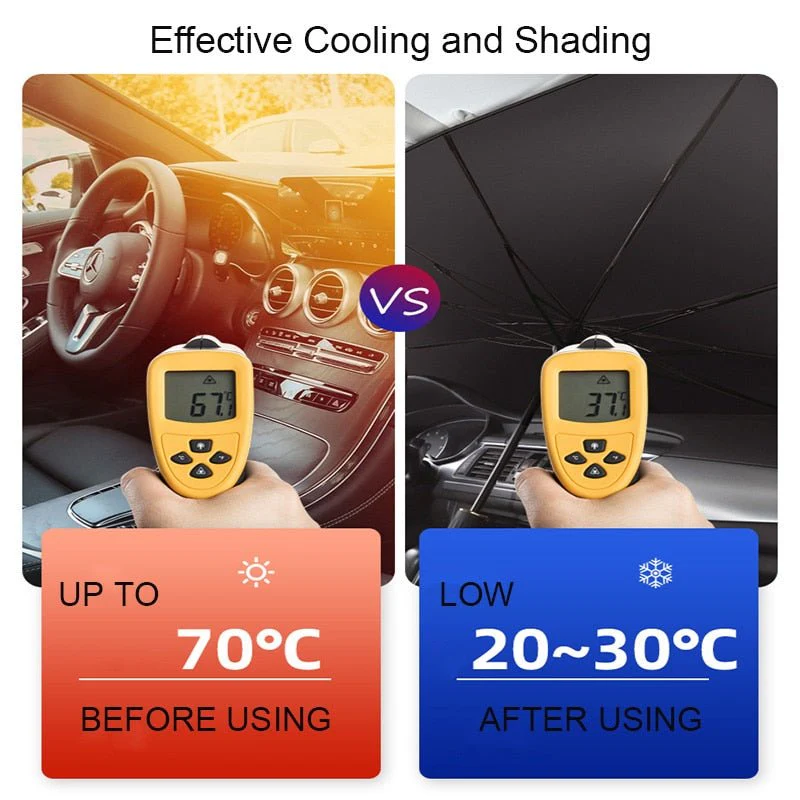 SunGuard Shade™ Umbrella-Style Car Windshield Cover