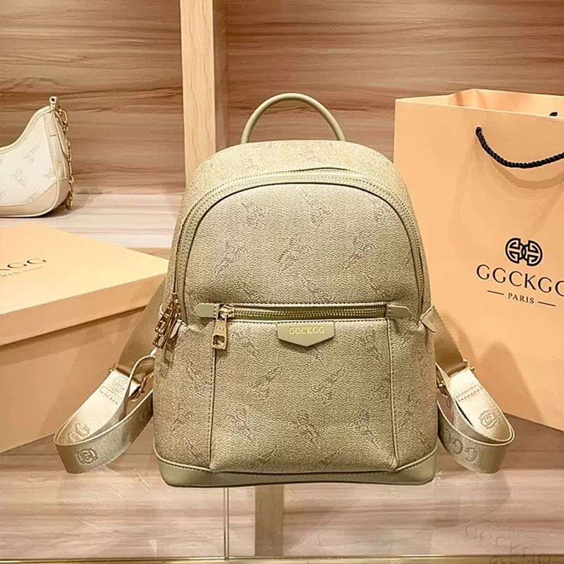  2025 Fashionable Genuine Leather Backpack – Hong Kong Exclusive Designer Print