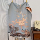 Sankrrish Cashmere-Like Jacquard Cotton Shawl | Autumn & Winter Collection