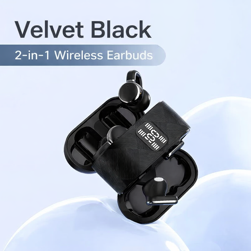 2-in-1 True Wireless Earbuds । Smart Digital Display Case । 30 Hours Battery Life