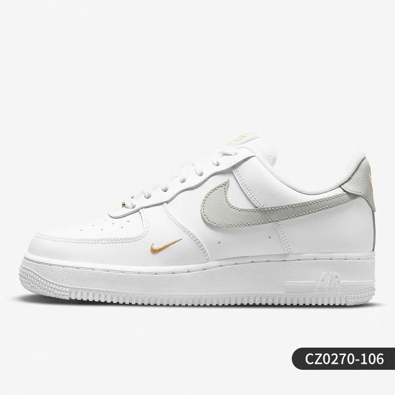Nike Air Force 1 White Gold Unisex Sneakers | Casual & Sports Shoes