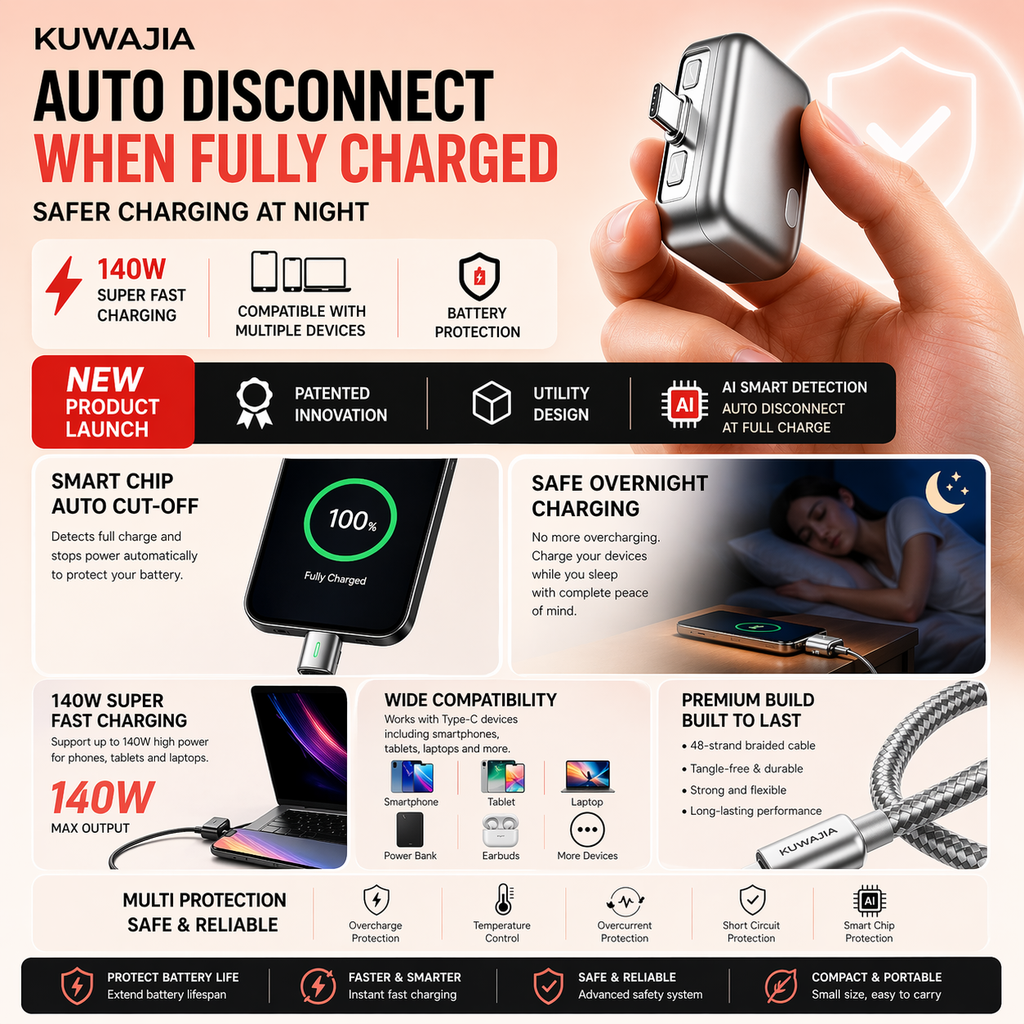 Smart Auto Disconnect Charging Adapter (Type-C)