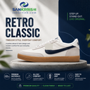 Sankrrish Premium Retro Classic Gum Sole Sneakers | Timeless Everyday Comfort 
