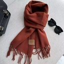 100% Wool Solid Color Scarf । Warm Winter Scarf for Men & Women
