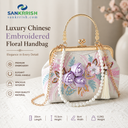 Luxury Chinese Embroidered Floral Handbag for Women | Vintage Party Bag